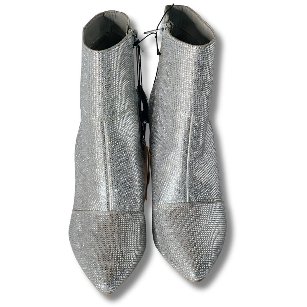 Steve Madden NYC Silver Sparkle Ankle Boots – Size 9 – NWT - Picture 2 of 9